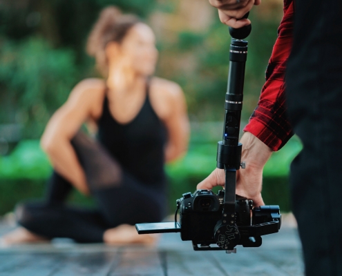 types of videography filming a yoga video