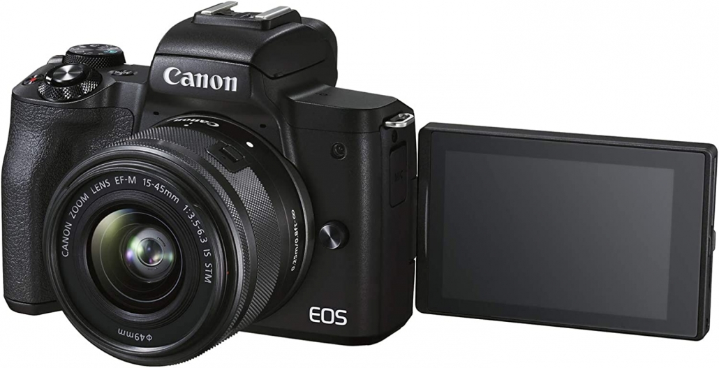 Canon EOS M50 II, one of the best cameras for filmmaking on a budget