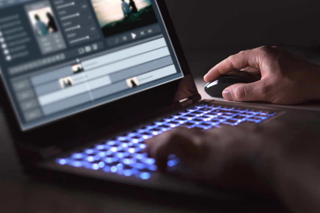 video editing with film production software