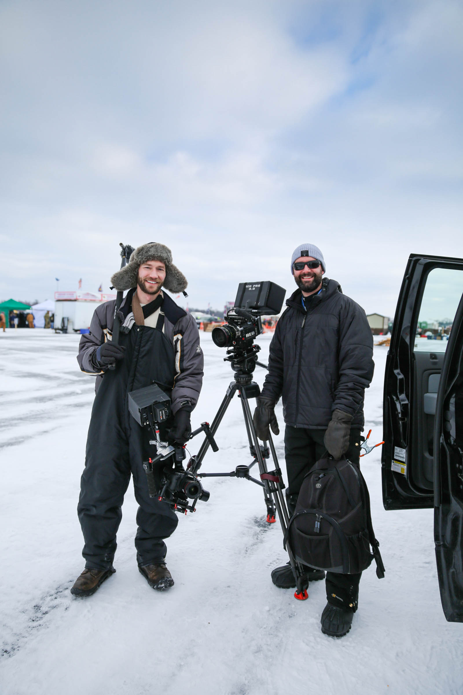 videographers filming and adding to portfolio